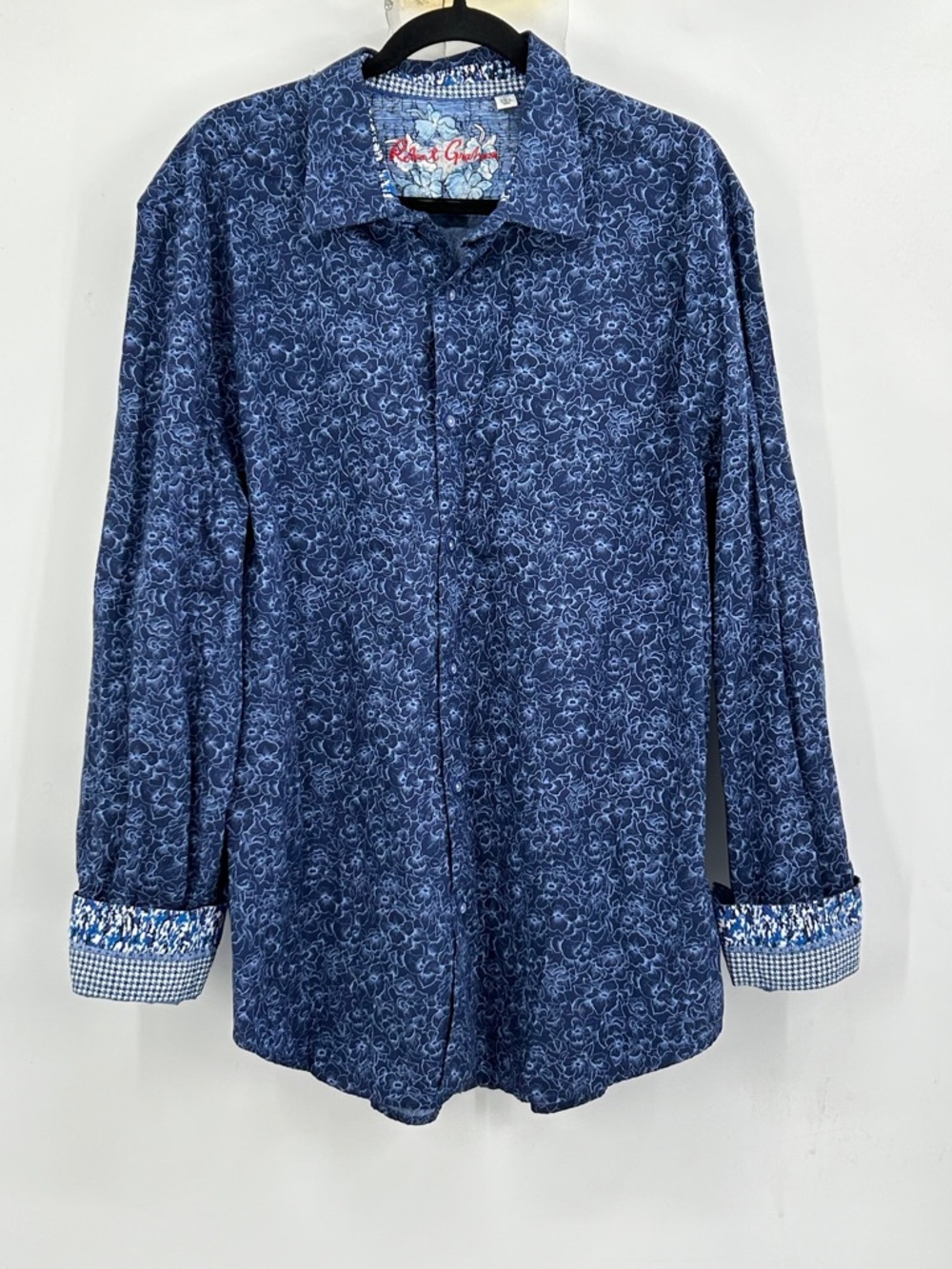 Robert Graham OVERHAUL Blue Hibiscus Classic Fit Button Down Size 3XL EUC